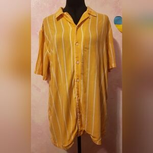 Yellow Striped Men's Shirt